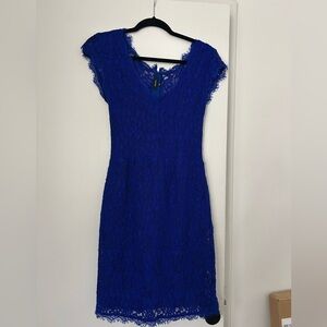 Aritzia Babaton Tobias Lace Dress in Royal Blue Size 6